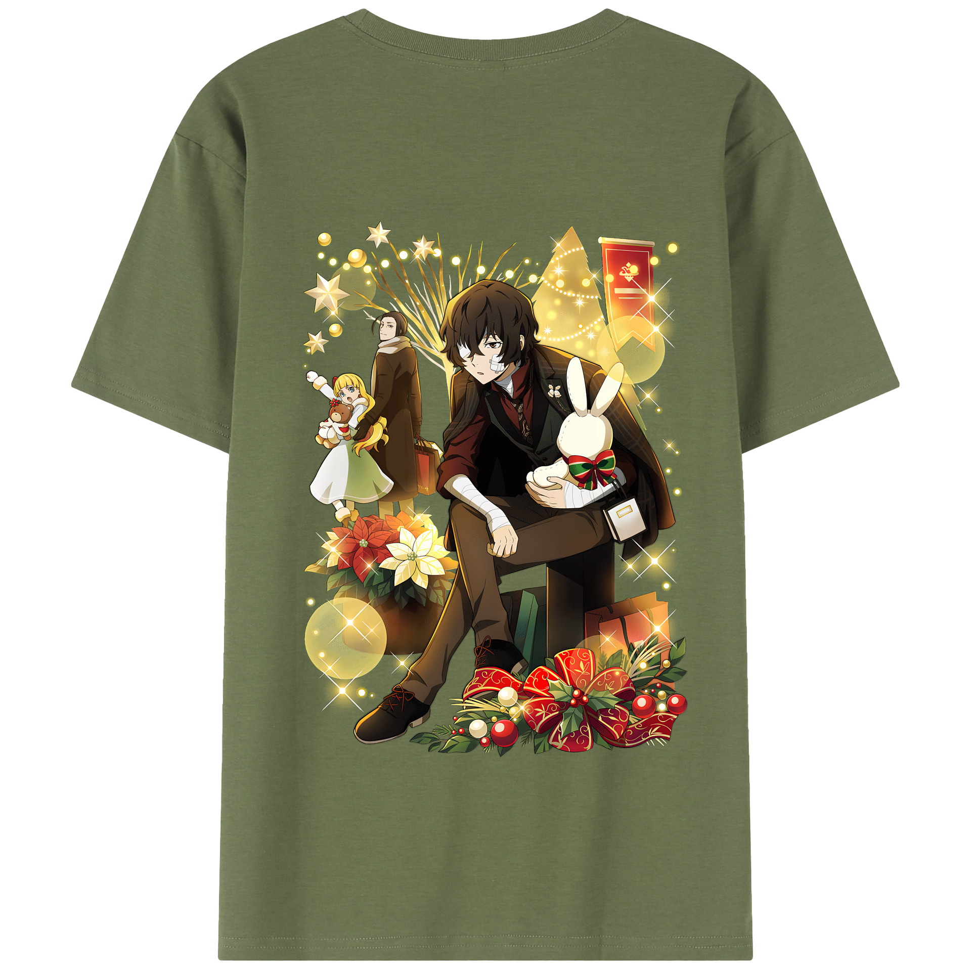 （画像用） 文豪ストレイドッグス Bungo Stray Dogs 綿100％半袖Tシャツ（背面プリント）
